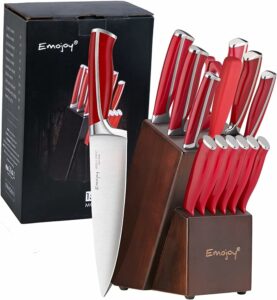 Emojoy 15 Piece Kitchen Knife Set